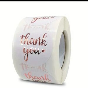 500Pcs 1.5" Thank You, Rose Gold Packaging stickers NEW​​​